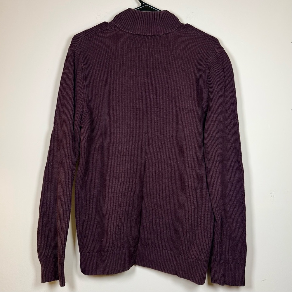 Express Men's Dark Purple Zip Up Sweater - Picture 2 of 8
